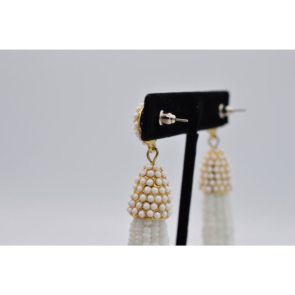 Sugarfix Statement Earrings Drop Dangle White Bea… - image 8